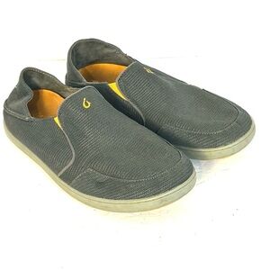 Olukai Nohae Mesh Slip On Shoes Mens Size 13 Dark Shadow Beach Comfort Casual